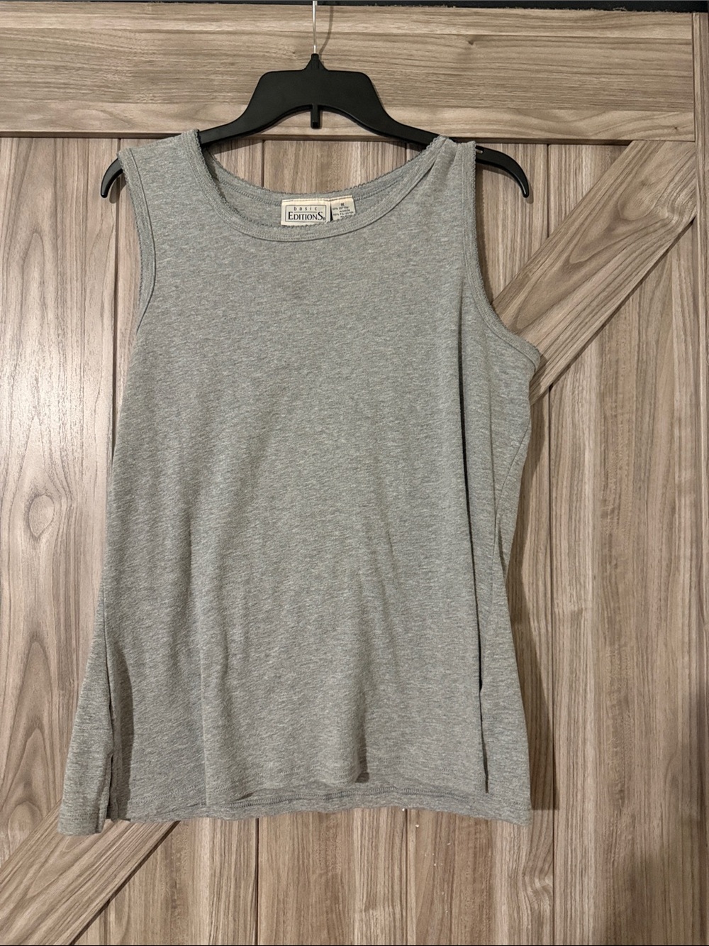 Basic Editions Heather Gray Sleeveless Tank Top